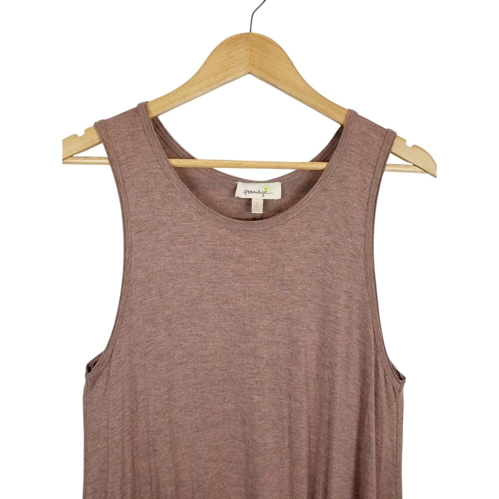 Porridge Women's Jersey Knit Knot Hem Sleeveless Dress Mauve Size Small - Picture 4 of 7